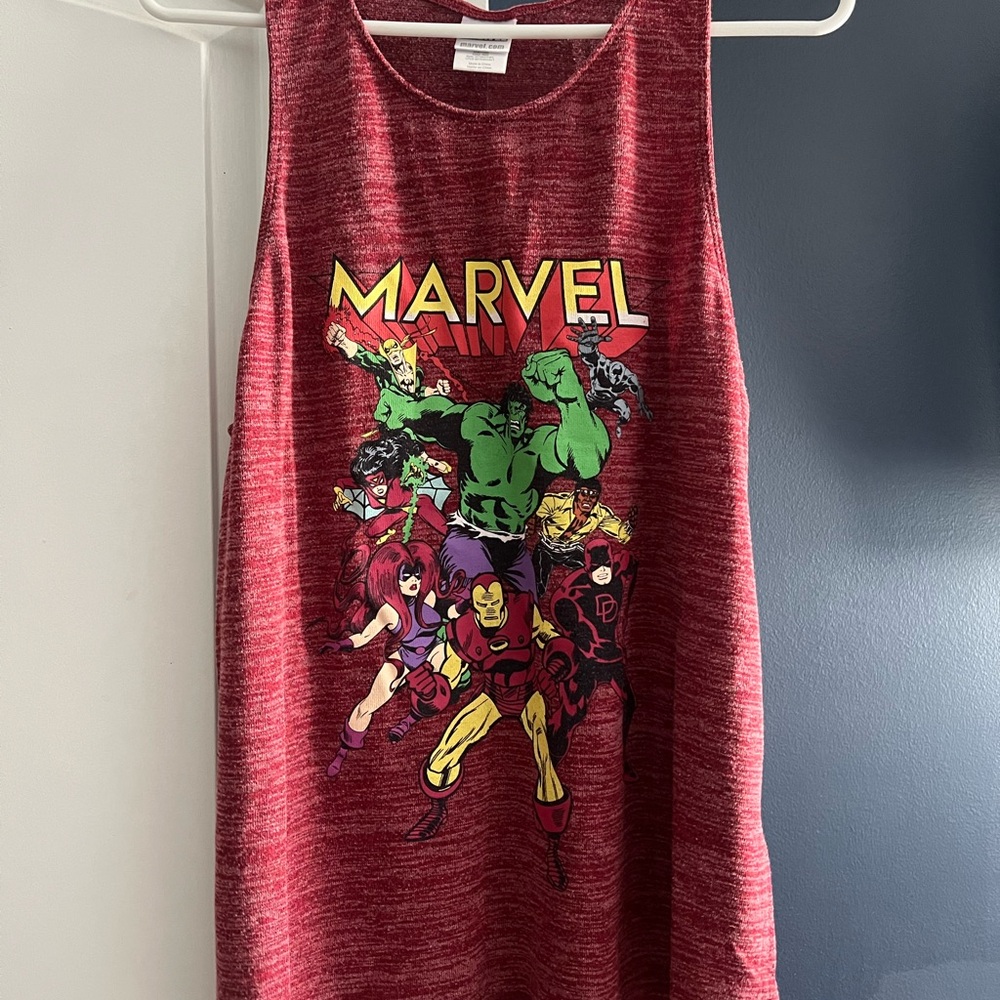 Marvel Heathered Red Tank Top XXL